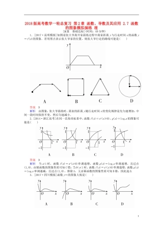 高考数学一轮总复习 第2章 函数、导数及其应用 2.7 函数的图象模拟演练 理-人教版高三全册数学试题