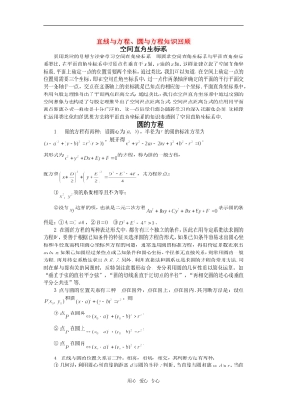 高考数学复习点拨 直线与方程、圆与方程知识回顾