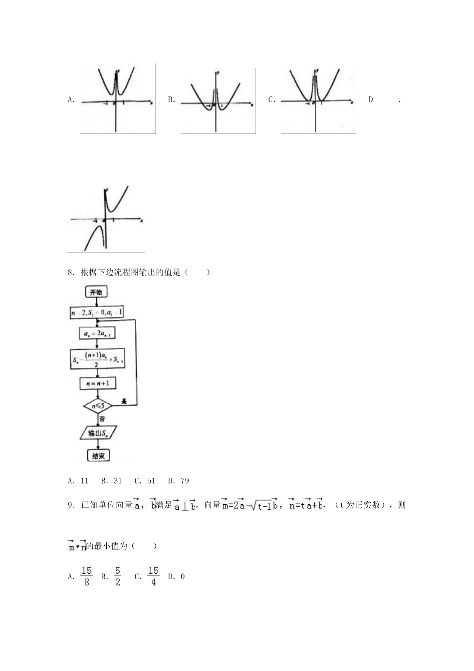山西省吕梁市孝义市高三数学热身试卷 文（含解析）-人教版高三全册数学试题_第2页