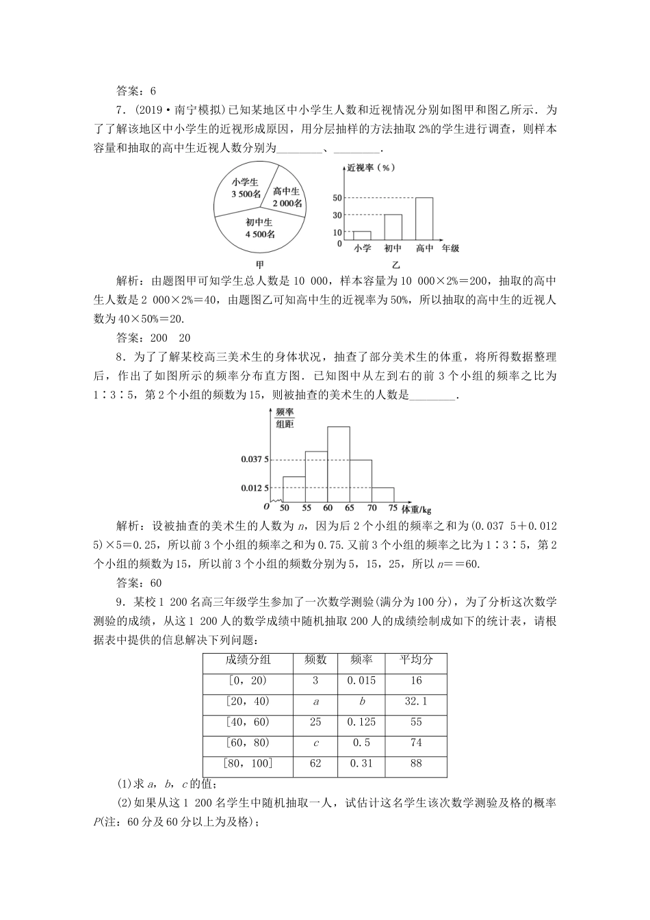 高考数学大一轮复习 第十一章 统计与统计案例 2 第2讲 用样本估计总体练习 理（含解析）-人教版高三全册数学试题_第3页