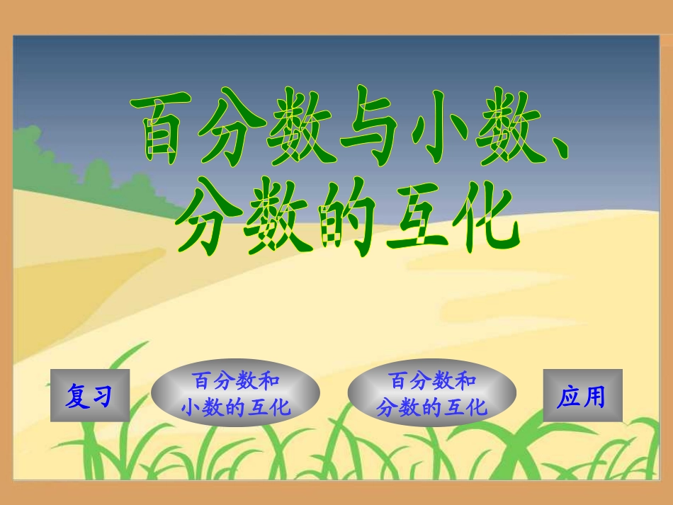 《百分数和小数、分数的互化》课件_第1页