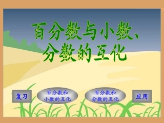 《百分数和小数、分数的互化》课件