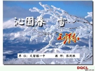 《沁园春雪》授课课件