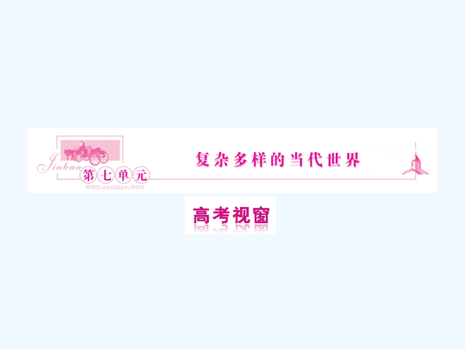 《金版新学案》2011高三历史一轮复习 第13讲 两极对峙格局的形成和世界多极化趋势课件 岳麓版_第1页