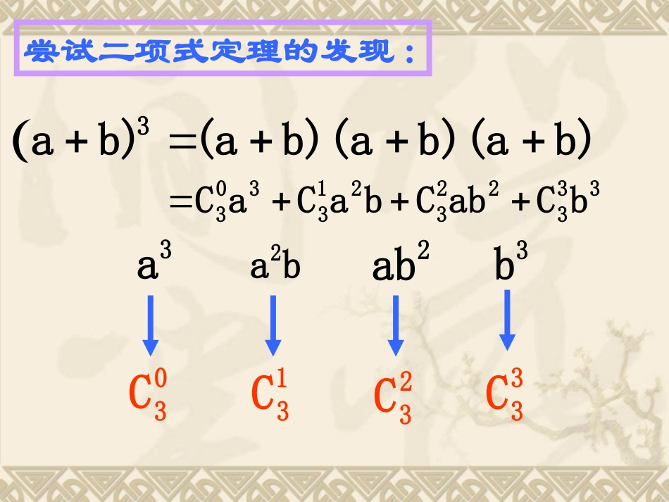 【数学】151二项式定理课件（北师大版选修2-3）_第3页