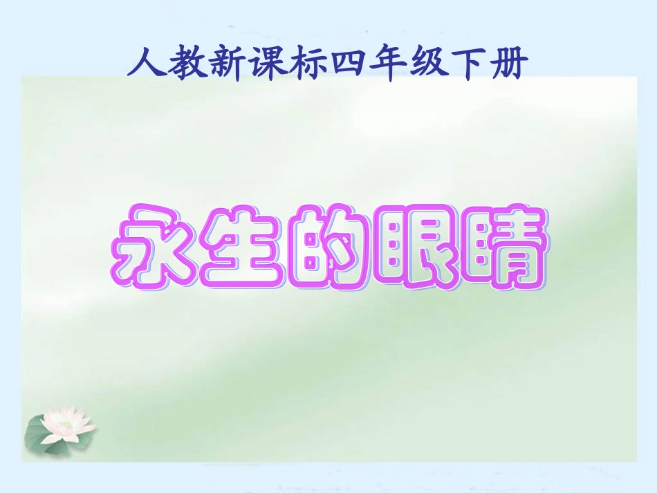 《永生的眼睛》PPT课件 (2)_第1页
