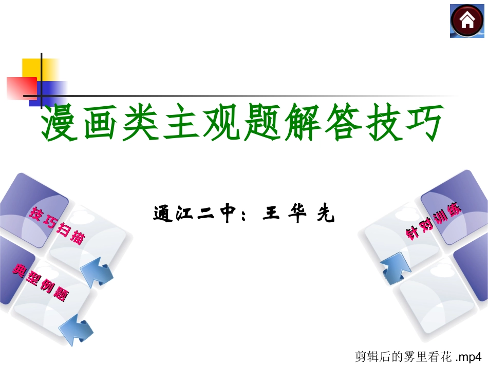 【2015中考政治漫画类主观题解答技巧）_第1页