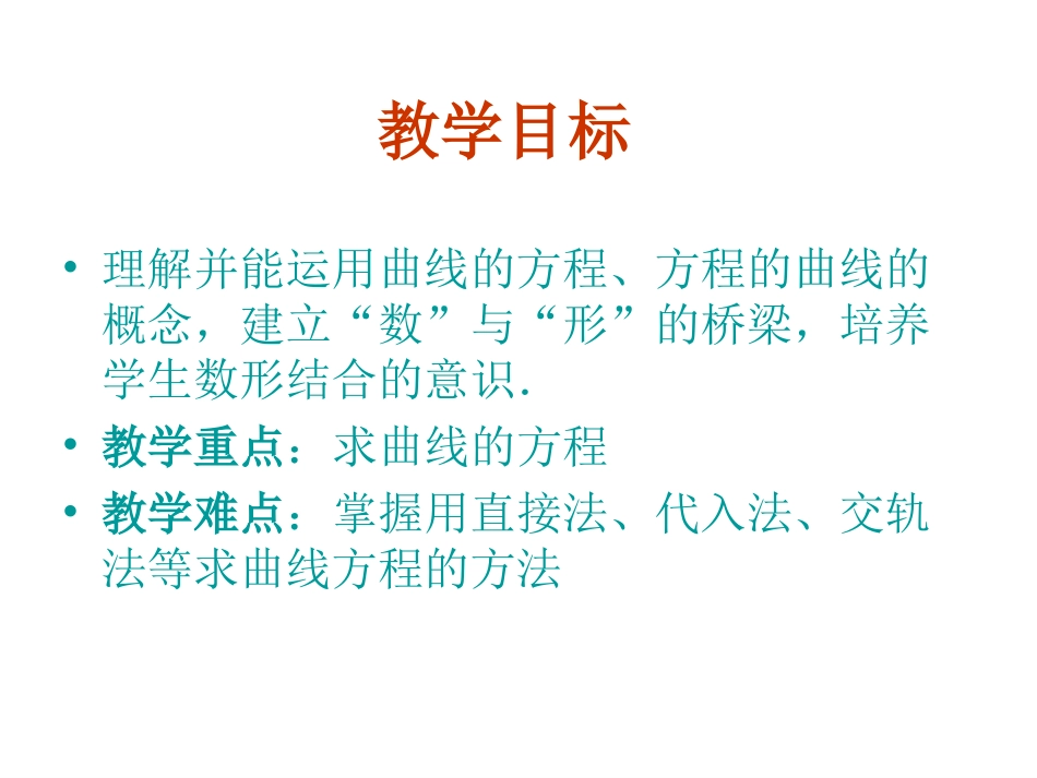 【数学】211《曲线与方程》课件（新人教A版选修2-1）_第2页