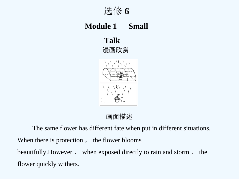 【创新设计】2011高考英语一轮复习 Module1课件 外研版选修6_第1页