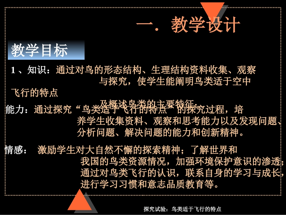《探究实验：鸟类适合飞行的特点》说课课件_第2页