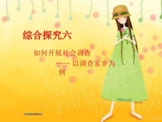 【课件】综合探究六如何开展社会调查