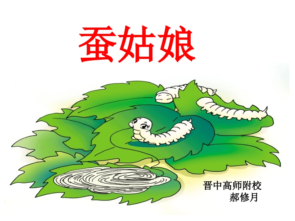 《蚕姑娘》PPT郝修月_第1页