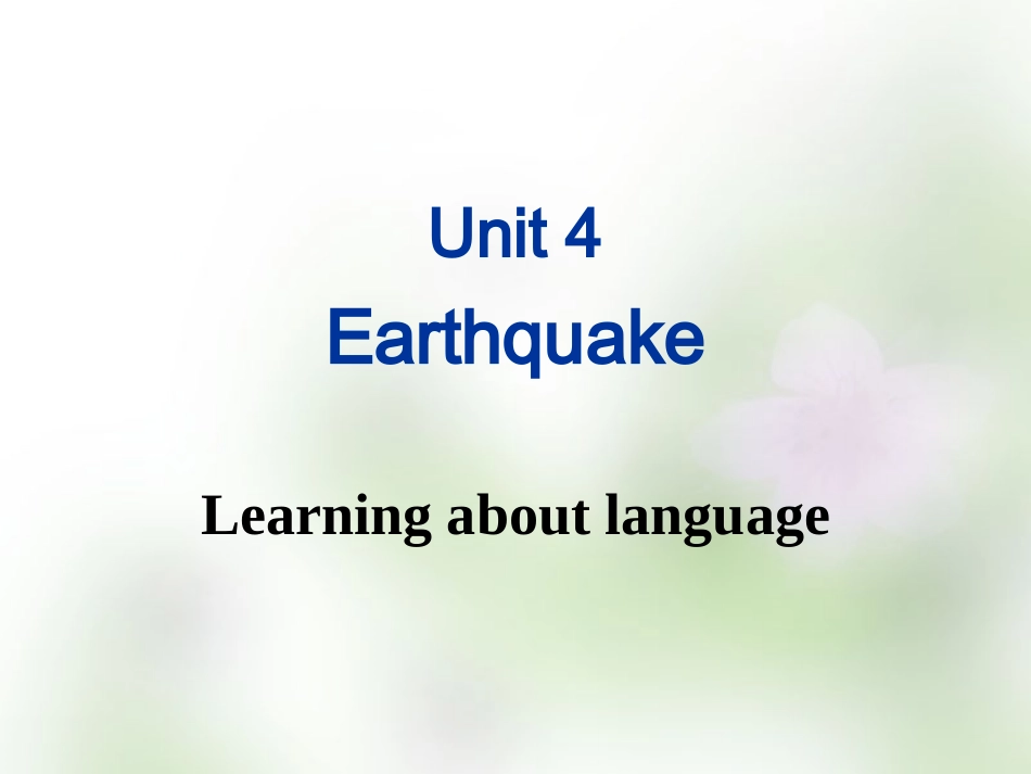 【人教版】高中英语必修一：Unit4Learningaboutlanguage课件_第1页