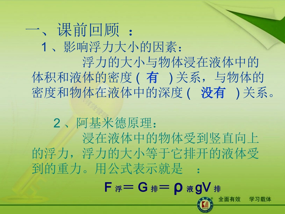 《沉与浮》课件2（教科版八年级下）_第2页