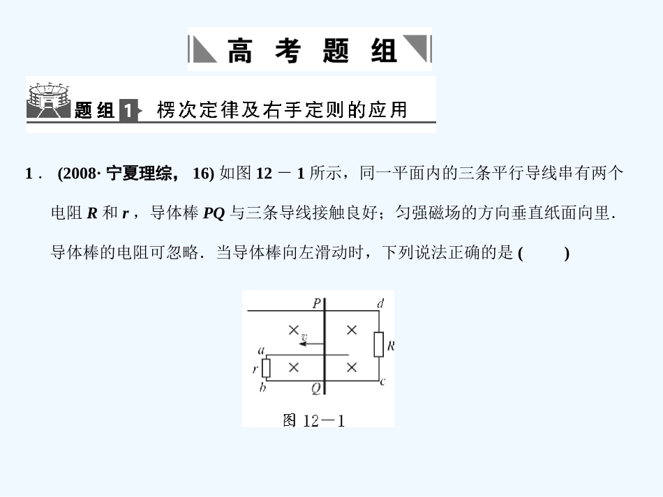 【创新设计】2011届高考物理一轮复习 第12章 电磁感应章末整合课件 人教大纲版_第3页