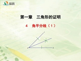 《角平分线（1）》新授课课件