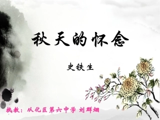《秋天的怀念》课件刘群烟