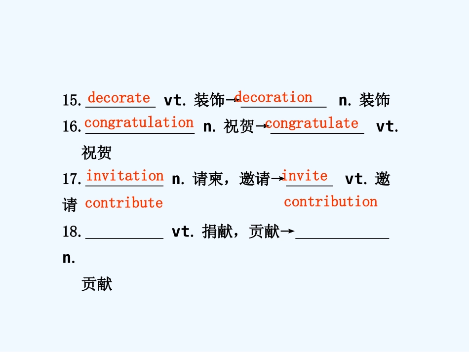 【安徽】2011高三英语一轮复习 Unit 3 Celebration精品课件 北师大版_第3页