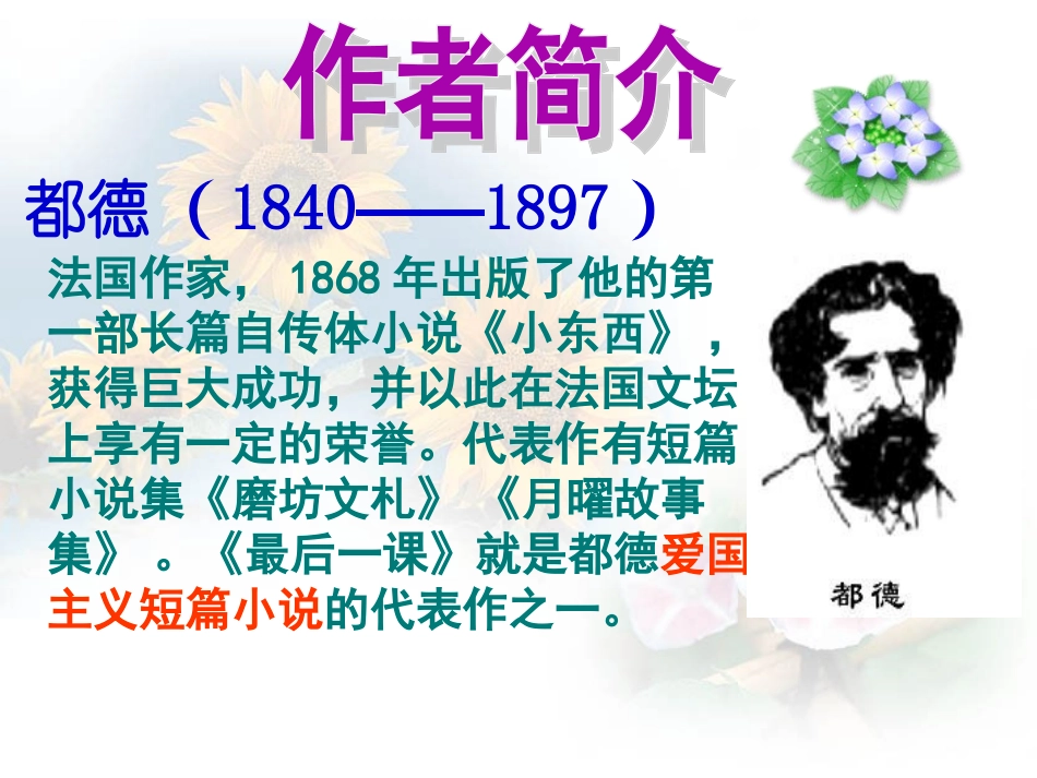 《最后一课》教学课件_第2页