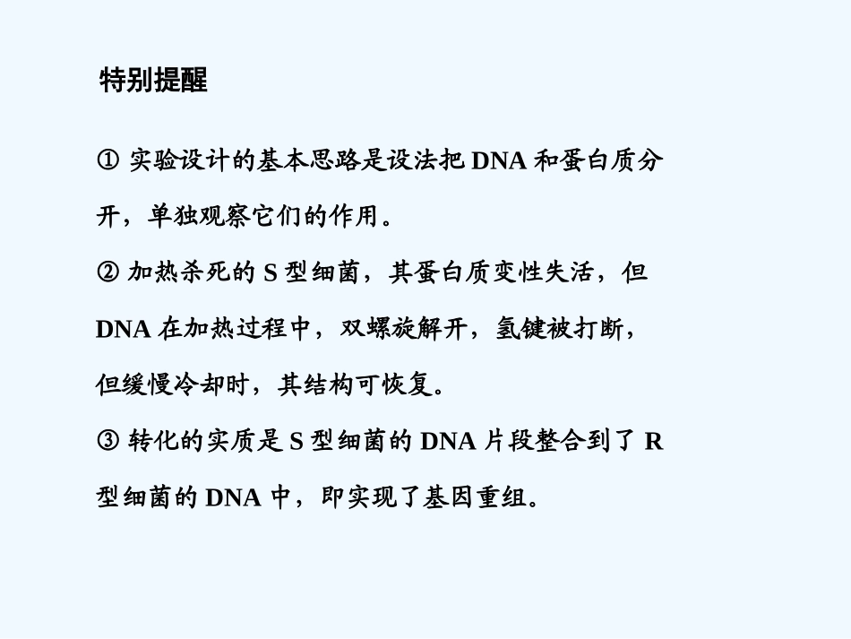 【创新设计】2011届高考生物一轮复习 第三章 第19讲 DNA是主要的遗传物质课件 苏教版必修2_第3页