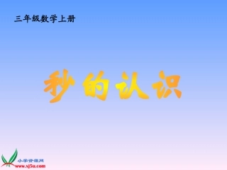 《秒的认识》PPT课件