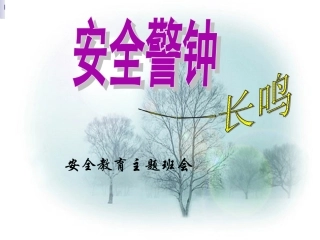 《校园安全教育主题班会》课件