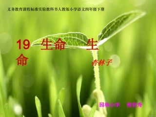 《生命生命》郭得玉讲课课件