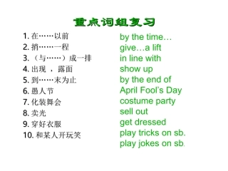 【人教版】九年级英语：Unit12Lifeisfulloftheunexpected复习课件