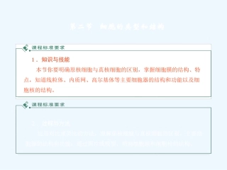 《金版》高中生物 第三单元 第二节细胞的类型和结构课件 苏教版必修1
