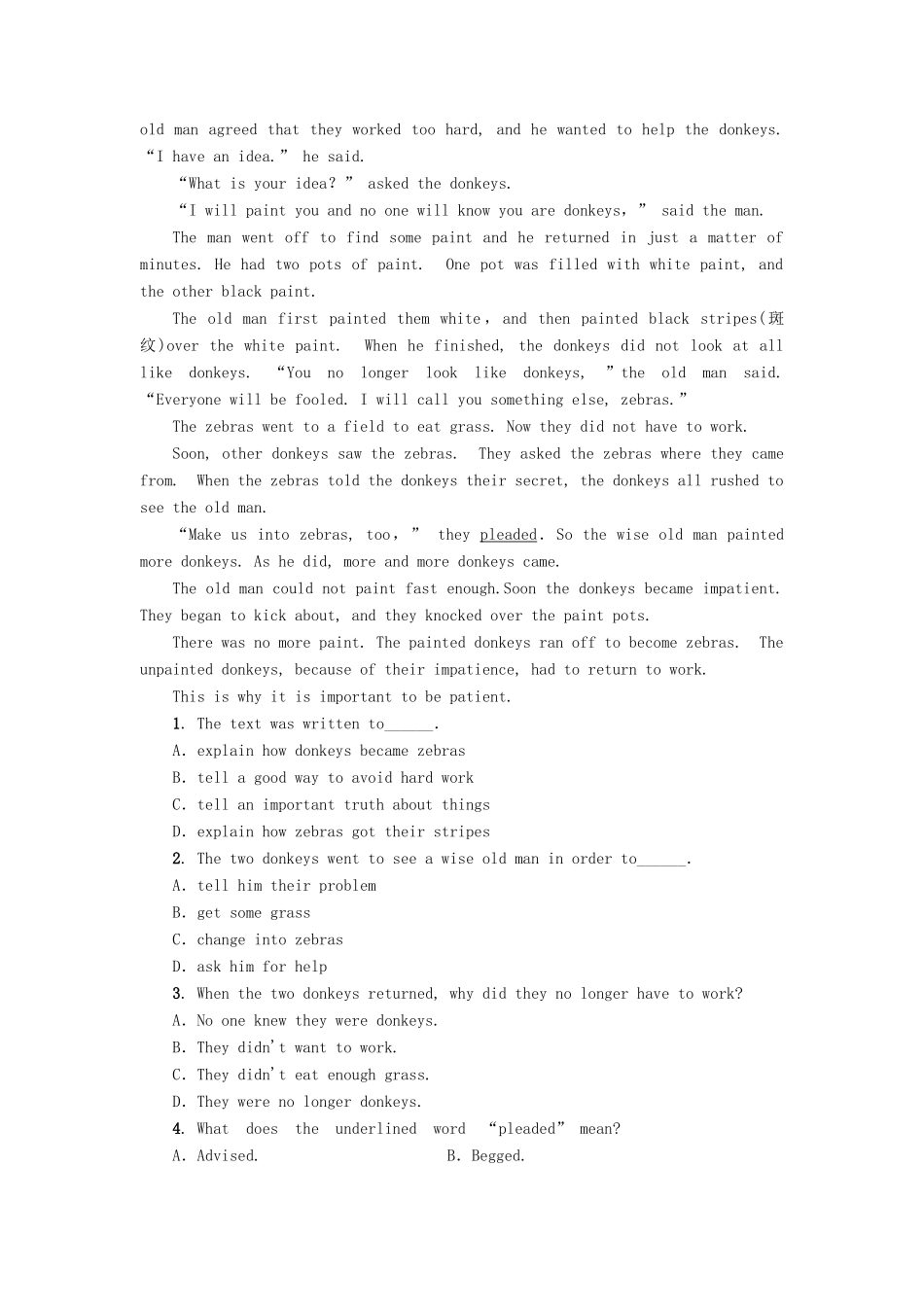 高中英语 Unit 1 Cultural relics Section Ⅲ Learning about Language Using Language学业分层测评 新人教版教材必修2-新人教版教材高一必修2英语测试卷_第2页