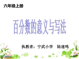 《百分数的意义和写法》课件