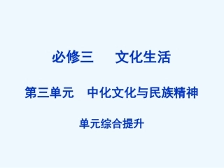 【创新设计】2011届高三政治一轮复习 第三单元 单元综合提升课件 新人教版必修3