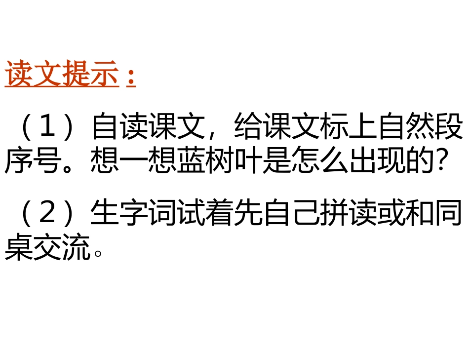 《蓝色的树叶》课件8_第1页