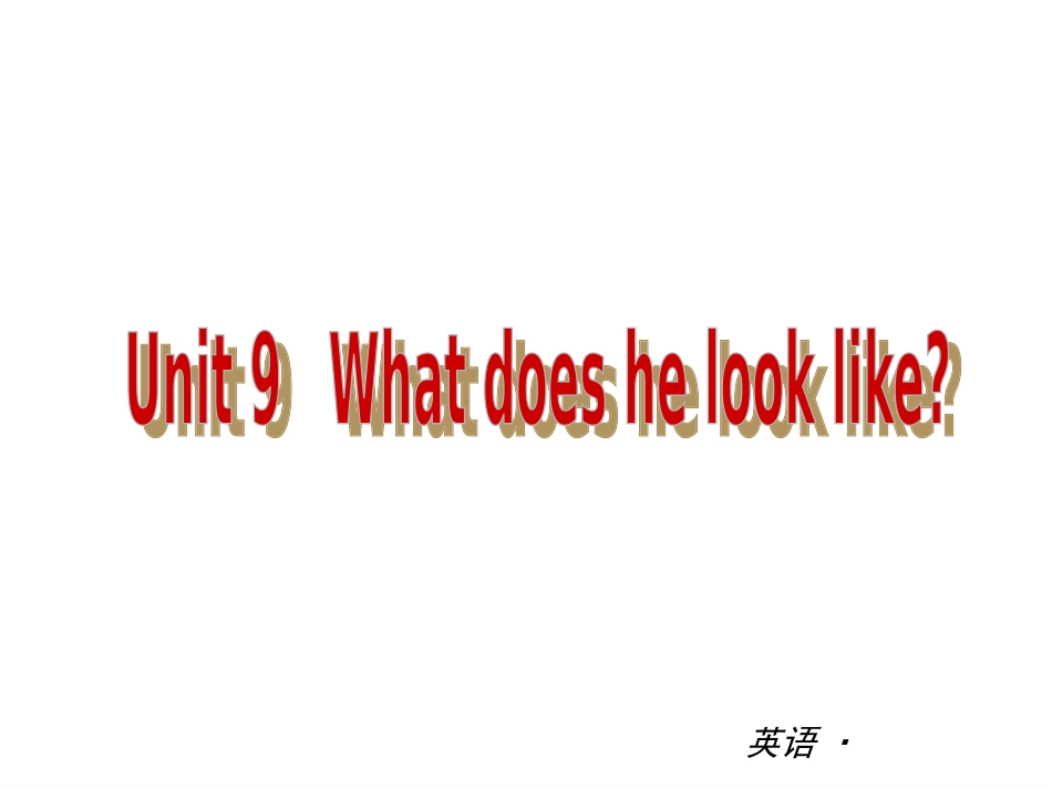 【中考小复习】中考复习课件：（人教版）七年级英语下册Unit9Whatdoeshelooklike_第1页