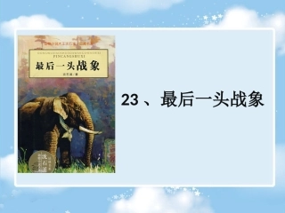 《最后一头战象》课件2