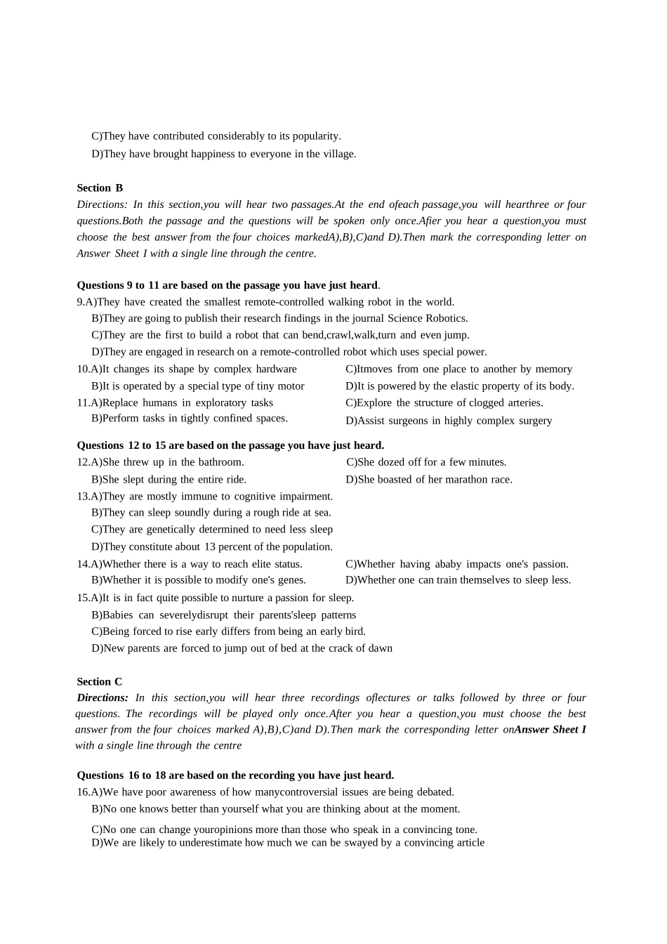 2024年6月第2套英语六级真题_第2页