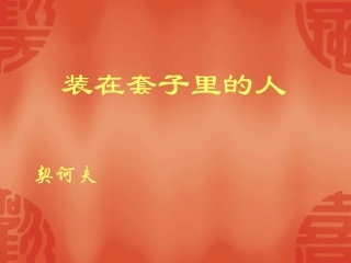 《装在套子里的人》课件