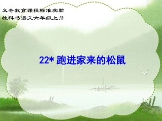 《跑进家来的松鼠》教学参考课件