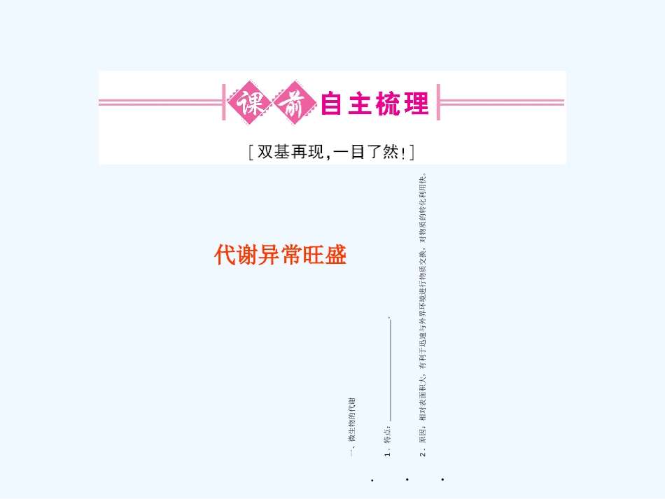 《金版新学案》2011高三生物一轮 课时2 微生物的代谢和生长课件 选修5_第2页