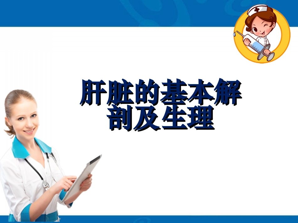 肝脏的基本解剖及生理课件_第1页