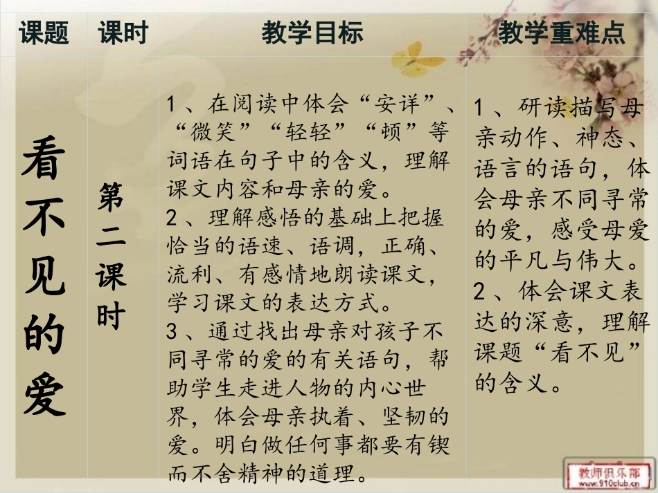 看不见的爱教学课件 (2)_第2页