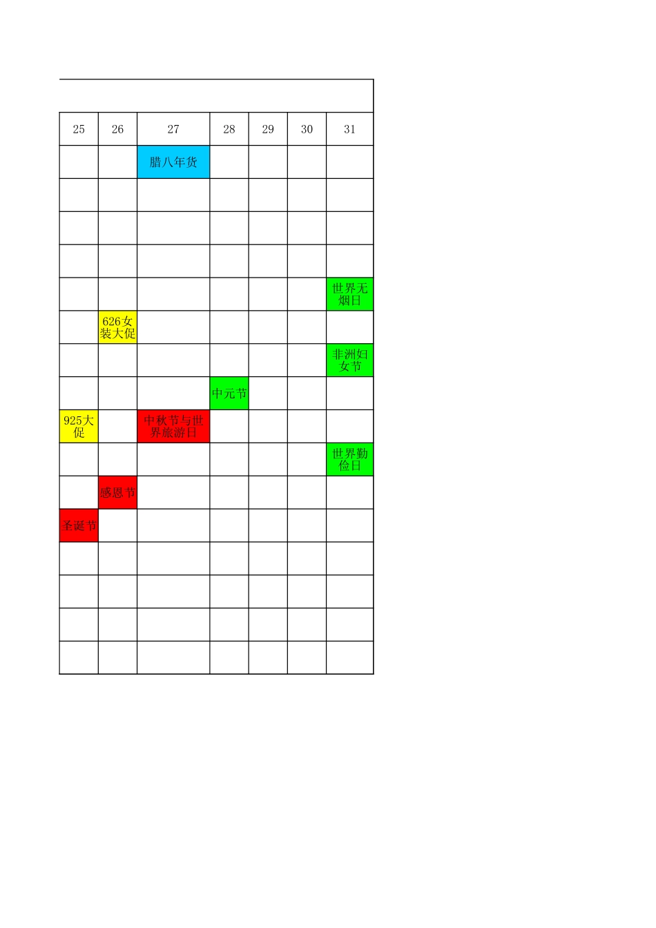 2015年天猫淘宝促销营销节点表_第3页