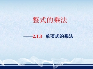 七下213单项式的乘法