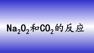 Na2O2与CO2的反应