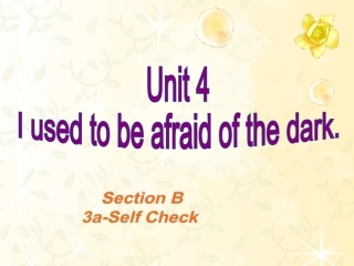 人教版九年级英语第四单元第七课时sectionB3a--3bselfcheck临汾平阳中学严红妹原创共18张幻灯片