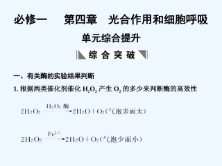 【创新设计】2011届高考生物一轮复习 第4章 单元综合提升 光合作用和细胞呼吸课件 苏教版必修1 