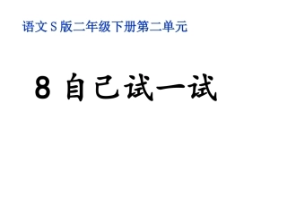 《自己试一试》课件5(1)