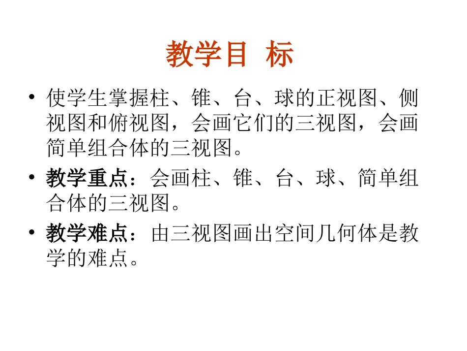 【数学】122《空间几何体的三视图--基本几何体的三视图》课件（新人教A版必修2）_第2页