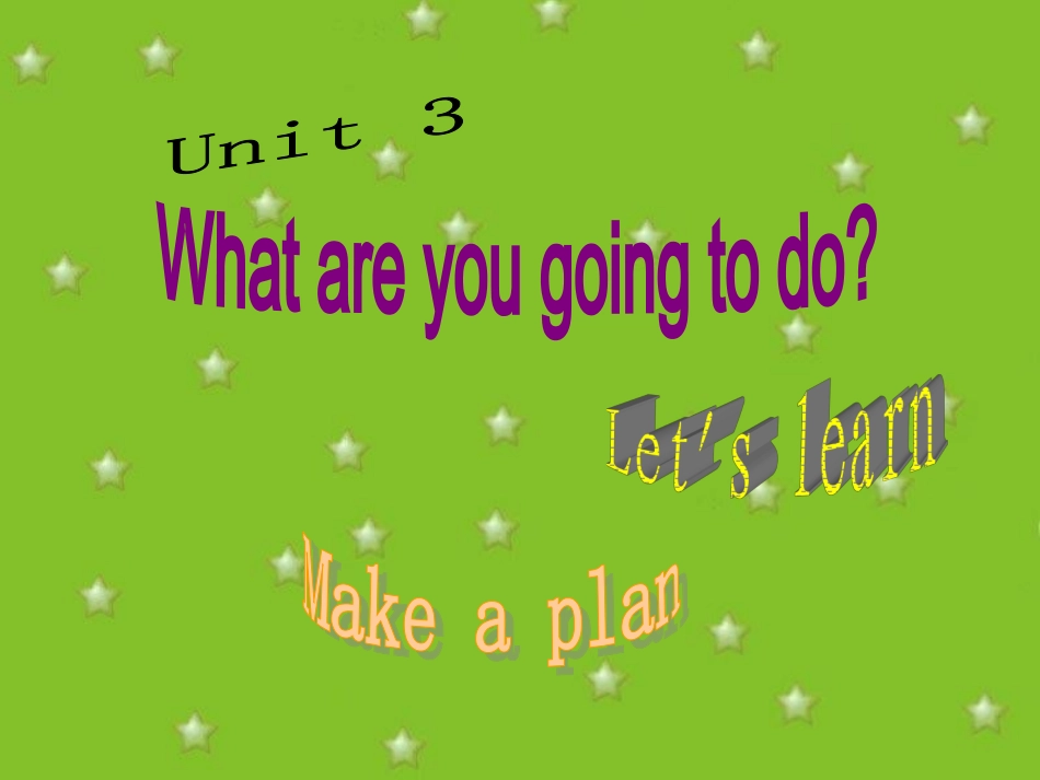 人教版六年级上册Unit3MyweekendplanAlet’slearn&makeaplan课件_第1页