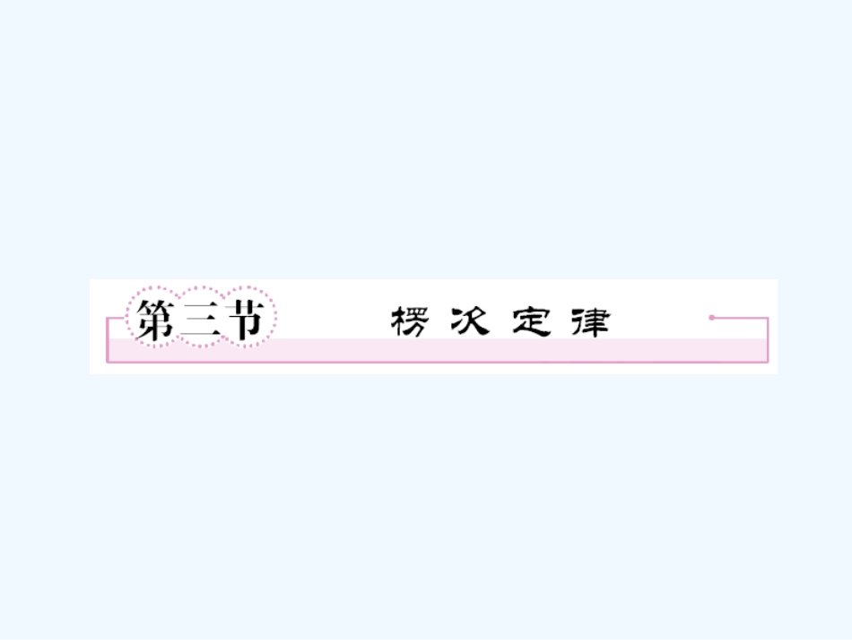 【成才之路】高中物理 第四章 电磁感应第三节  楞次定律课件 新人教版选修3_第1页